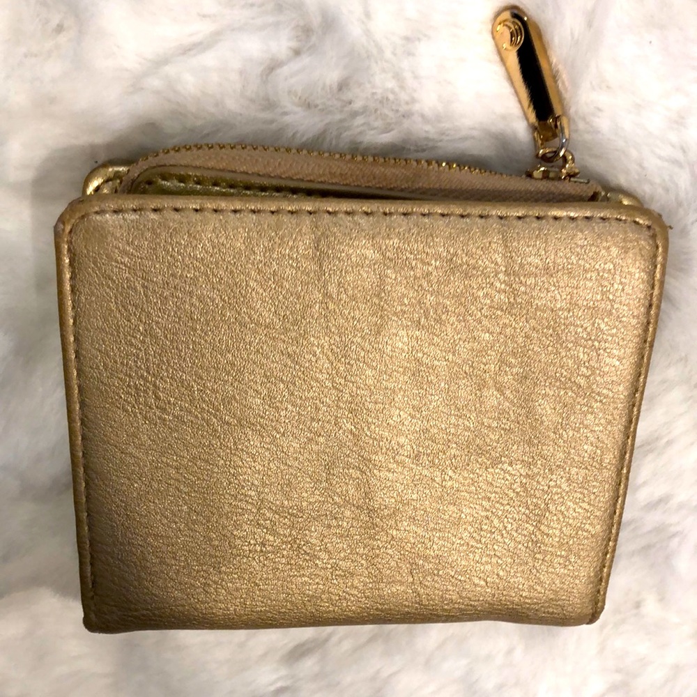 Charming Charlie Gold wallet with coin purse
